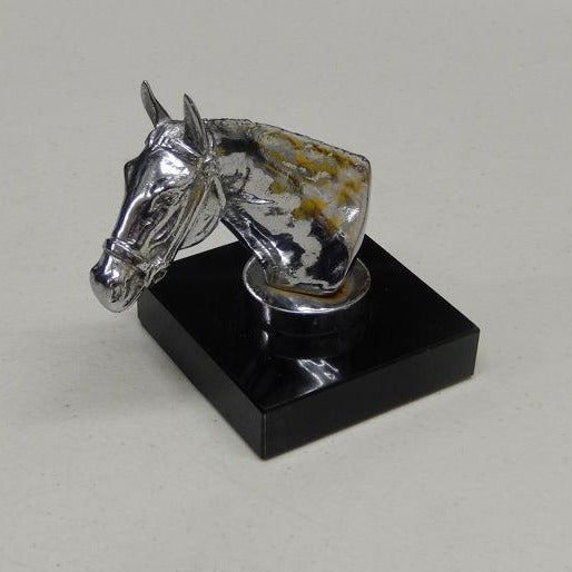 Hood Ornament | Hunter Horse Head | Mascot / Hood Ornament | 3 by 3 Inches | Made in England
