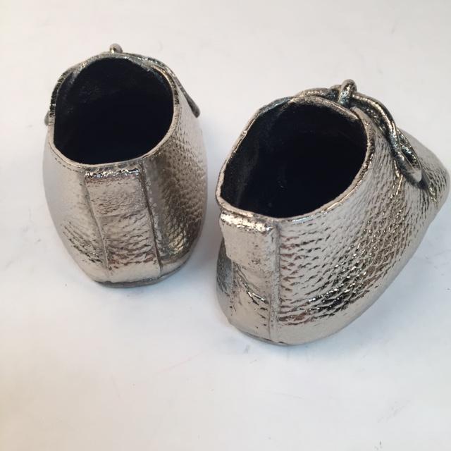 Bronze Shoe | Baby Shoe | Bronze Baby Shoe | Polished Silver Baby Shoe | Made in America-Silver Plating | Bronzing-Sterling-and-Burke