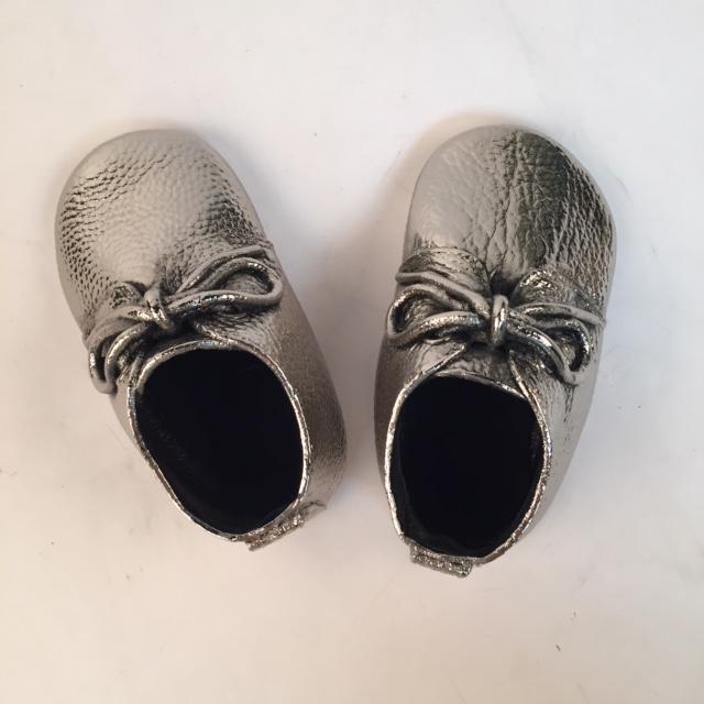 Bronze Shoe | Baby Shoe | Bronze Baby Shoe | Polished Silver Baby Shoe | Made in America-Silver Plating | Bronzing-Sterling-and-Burke