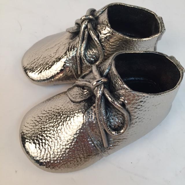 Bronze Shoe | Baby Shoe | Bronze Baby Shoe | Polished Silver Baby Shoe | Made in America-Silver Plating | Bronzing-Sterling-and-Burke