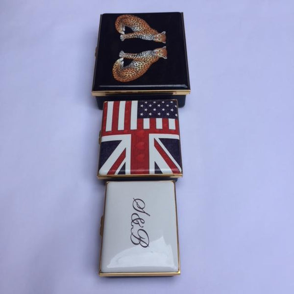 Halcyon Days Custom 3", 4" and 5" Enamel Box, Bespoke Order-Enamel Box-Sterling-and-Burke