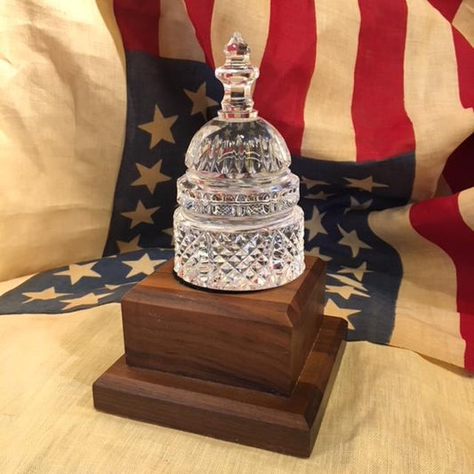 Waterford Crystal Capitol Dome Paperweight / Award-Crystal-Sterling-and-Burke