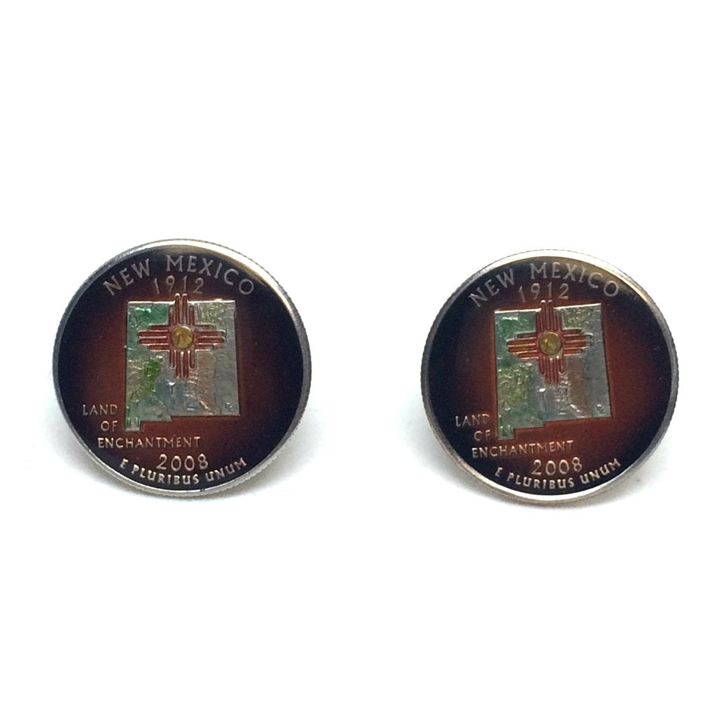 New Mexico Quarter Coin Cufflinks-Coin Cufflinks-Sterling-and-Burke