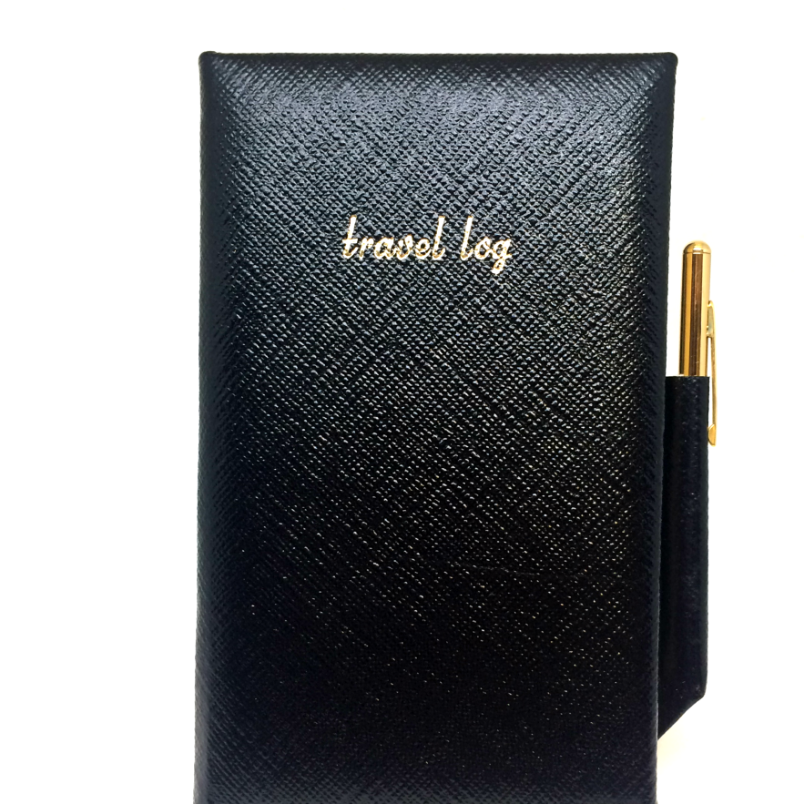 Charing Cross Crossgrain Leather Travel Log with Pencil, 6 by 4 Inches-Notebooks-Sterling-and-Burke