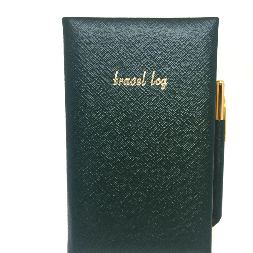 Charing Cross Crossgrain Leather Travel Log with Pencil, 6 by 4 Inches-Notebooks-Sterling-and-Burke