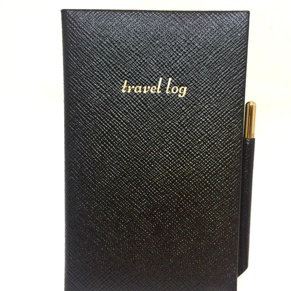 Charing Cross Crossgrain Leather Travel Log with Pencil, 6 by 4 Inches-Notebooks-Sterling-and-Burke