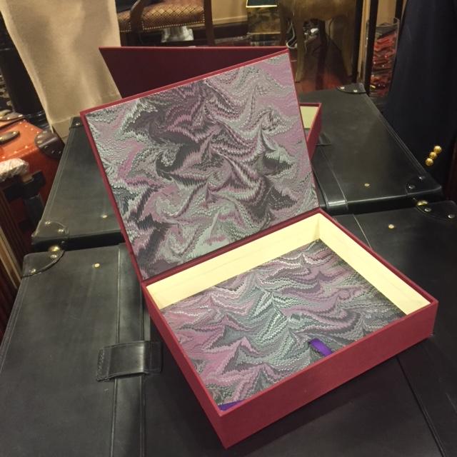 Bespoke Archival Box | Hand Marbleized Paper and Linen | Finest Quality | Custom Size | Made in USA | Charing Cross-Photo Album-Sterling-and-Burke