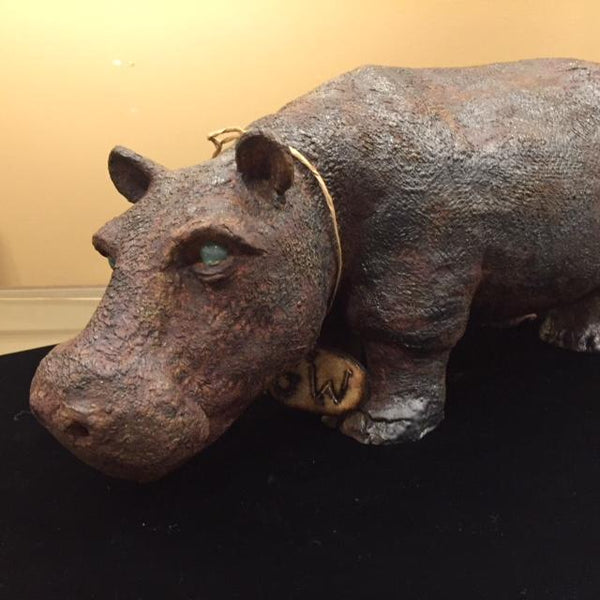 Ceramic | Large GW Hippo with Translucent Celadon Green Eyes by Trinka ...