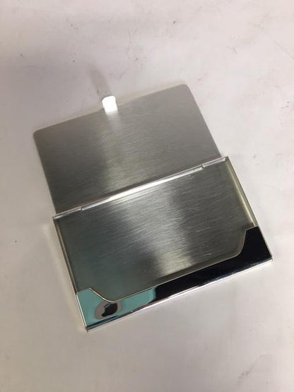 Sterling Silver Business Card Case Holder | Plain | Sterling Silver Business Card Holder / Case | Sterling and Burke | Made in USA-Business Card Case-Sterling-and-Burke