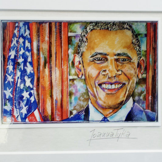 Art | Mr. President | Giclee by Joanna Tyka | 14" x 11"-Giclee Print-Sterling-and-Burke