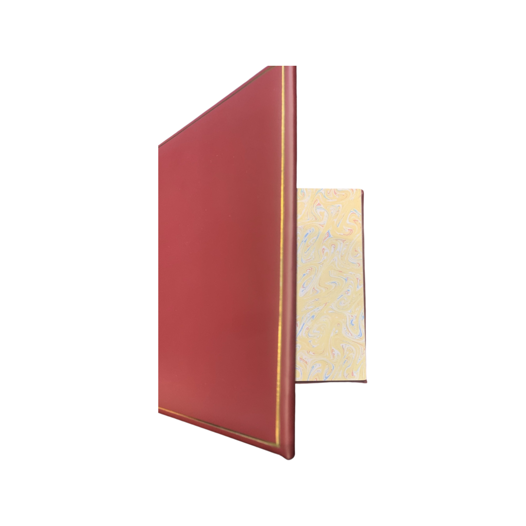 Joseph Gawler’s Sons | Funeral Service Guest Book | Small No.1 | Calf Leather with Full Name Engraved in Gold
