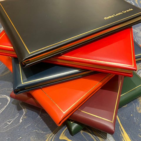 Joseph Gawler’s Sons | Funeral Service Guest Book | Small No.1 | Calf Leather with Full Name Engraved in Gold