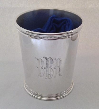 Julep Cup | Hand Engraving Samples | Garden and Gun | Julep Cup Collection | Dennis Meade-Julep Cup-Sterling-and-Burke