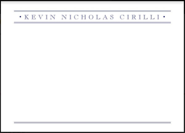 Bespoke Stationery | Kevin Cirilli | Large Correspondence Card & Envelope Sets | Hand Engraved