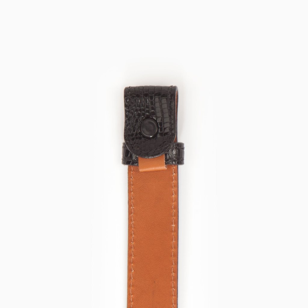 Genuine Java Lizard, 1 3/16 Inch Belt Strap, Black-Belt Strap-Sterling-and-Burke