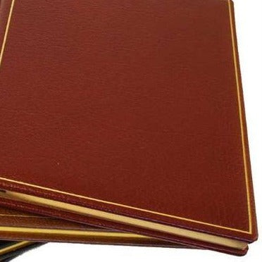 16 Years of Service Book for The Pierre | 10 by 8 inches | 4 Lines of Gold Text on Embossed Calf | Blank Pages | Charing Cross