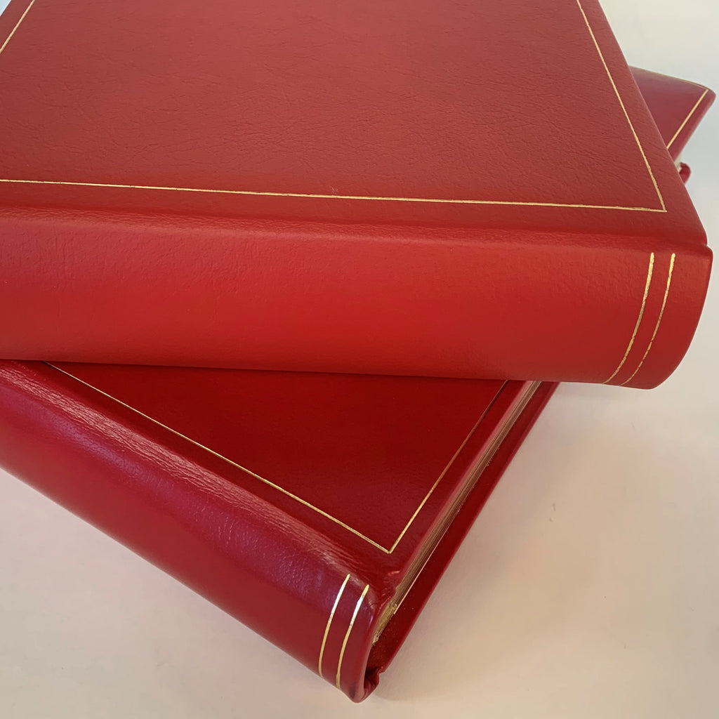 Leatherbound Photo Albums | Calf Leather | Thick Pages | Gold Edges | Scarlet Red Leather