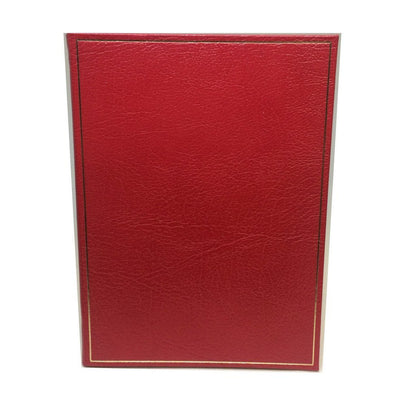 Leather Notebook with Gold Tooling | 8 by 10 Inches | Blank Pages | Multiple Colors | Textured Calf | Charing Cross-Notebooks-Sterling-and-Burke