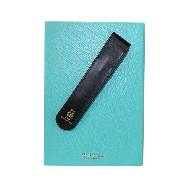 Crossgrain Leather Notebook | 8 by 6 Inches | Name Gold Embossed | Lined Pages | Made in England | Charing Cross