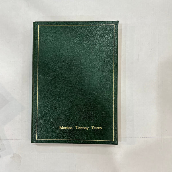 Grimaldi Project: Leather Notebook | Personalized with Full Name | Scarlet & Green Textured Calf | Charing Cross