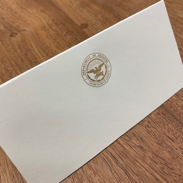 Bespoke Proof | Dinner Place Card with Gold Seal | Hand Engraved
