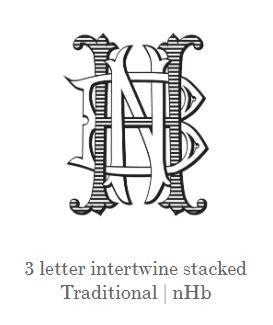 Bespoke Monogram Samples | Custom Lettering Victorian Monograms | Hand Engraved Stationery and Invitations | Elegant Monogram Examples-Stationery-Sterling-and-Burke