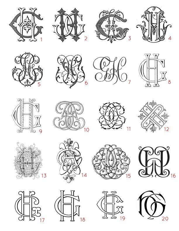 The Wren Press | Monogram Samples | Hand Engraved Stationery and Invitations | Elegant Monogram Examples-Stationery-Sterling-and-Burke
