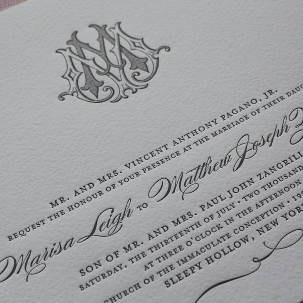 Bespoke Monogram Samples | Custom Victorian Monograms | Hand Engraved Stationery and Invitations | Elegant Monogram Examples-Stationery-Sterling-and-Burke