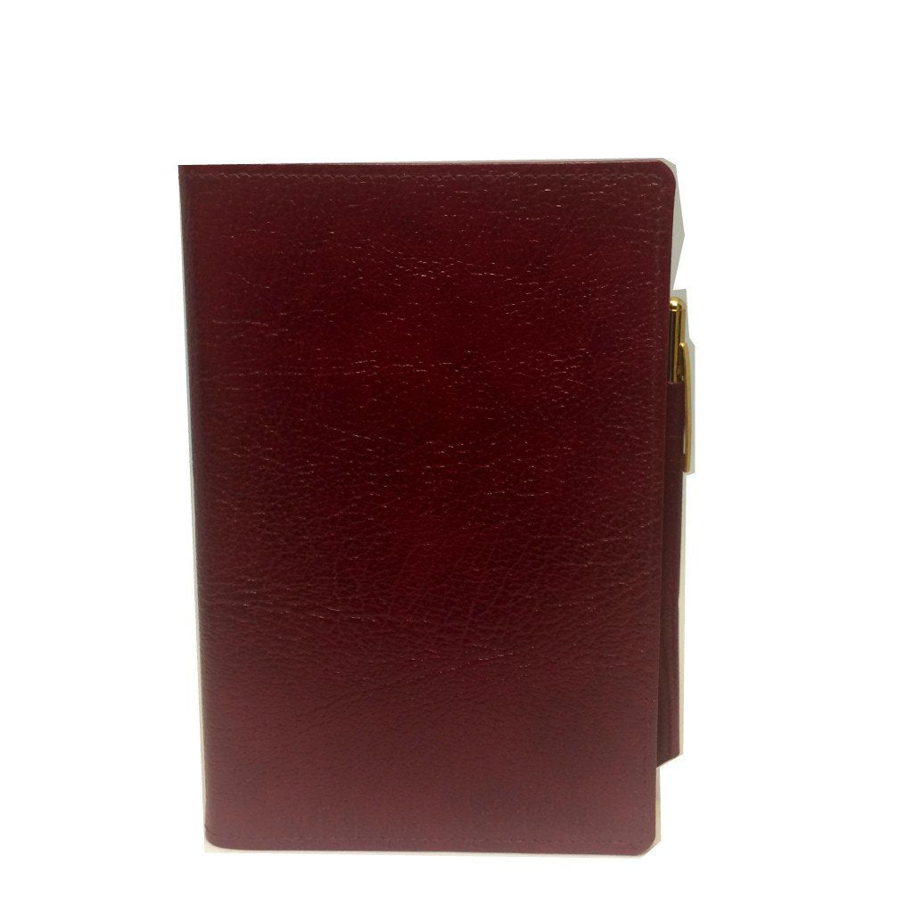 Leather Cover with Removable Notes and Pencil, 6x4" | Textured Calf | Charing Cross-Notebooks-Sterling-and-Burke