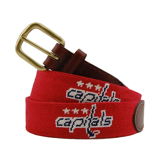 Needlepoint Collection | Washington Capitals® Needlepoint Belt | Red | Smathers and Branson
