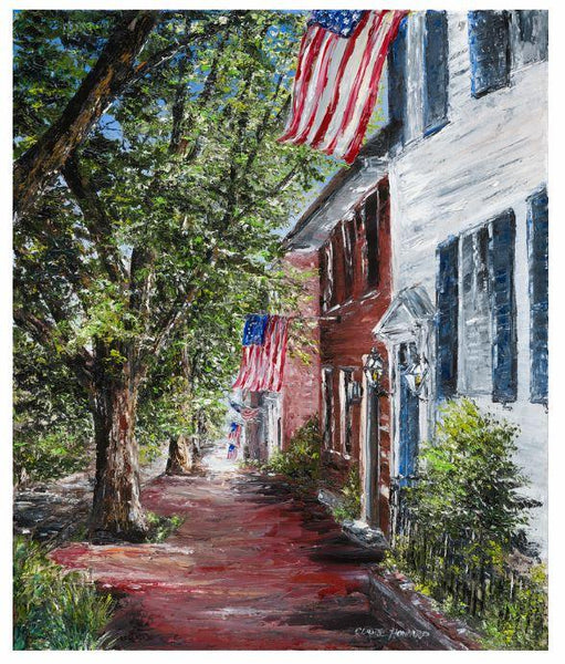 Art | America, We Love You | Original Oil Painting by Claire Howard | 33" x 29" | Commission-Oil Painting-Sterling-and-Burke