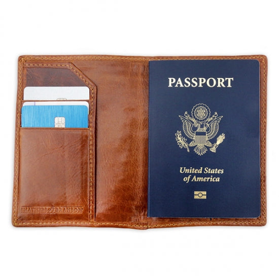 Needlepoint Collection | US Airmail Bon Voyage Needlepoint Passport Case | US Passport Holder | Khaki