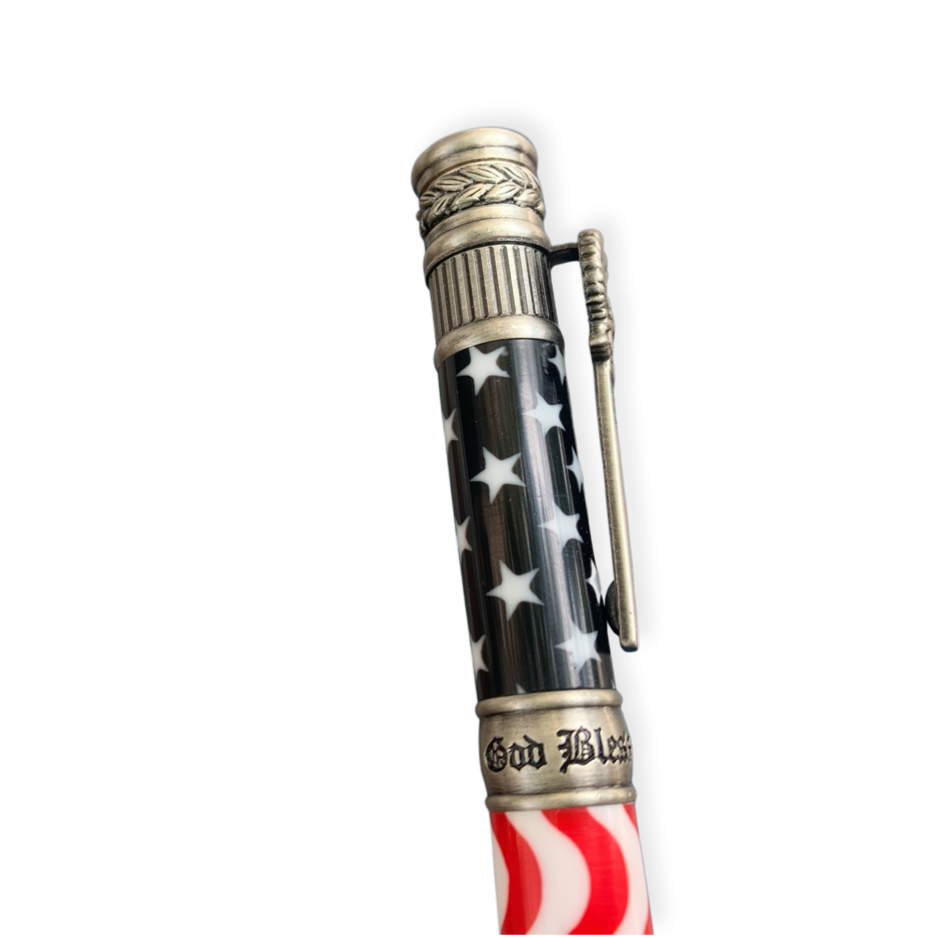 Custom Diamond Pen & Flashlight Set in Patriotic Gift Box