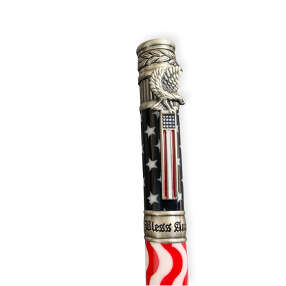 AFFN Gift | Bespoke Luxury Pens | Patriotic American Flag Ball Point Pen | Custom Presentation Box