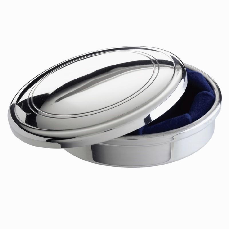 Pewter Jewelry Box | 3" Diameter | Salisbury Pewter | Engraved | Made in USA-Pewter-Sterling-and-Burke