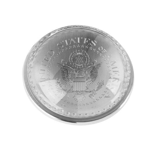 Great Seal Paperweight | Glass and Pewter Engraved Paperweight | Images Paperweight, Pewter Great Seal