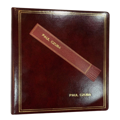 6 Ring Binder Address Book, Calf Leather, 5.5 by 3.75 Inches