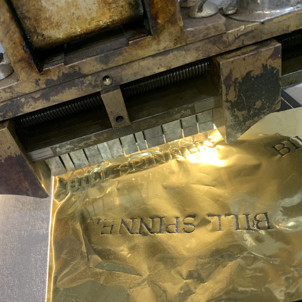 16 Years of Service Book for The Pierre | 10 by 8 inches | 4 Lines of Gold Text on Embossed Calf | Blank Pages | Charing Cross