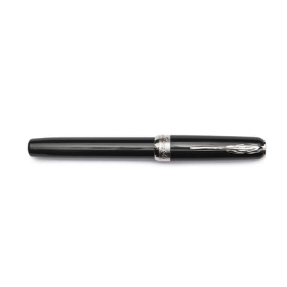Pineider Pens | Full Metal Jacket Movie Roller Ball Pen | Light Blue / Sugar Paper Pen with Palladium (Silver) Trim  | 5.5" Length