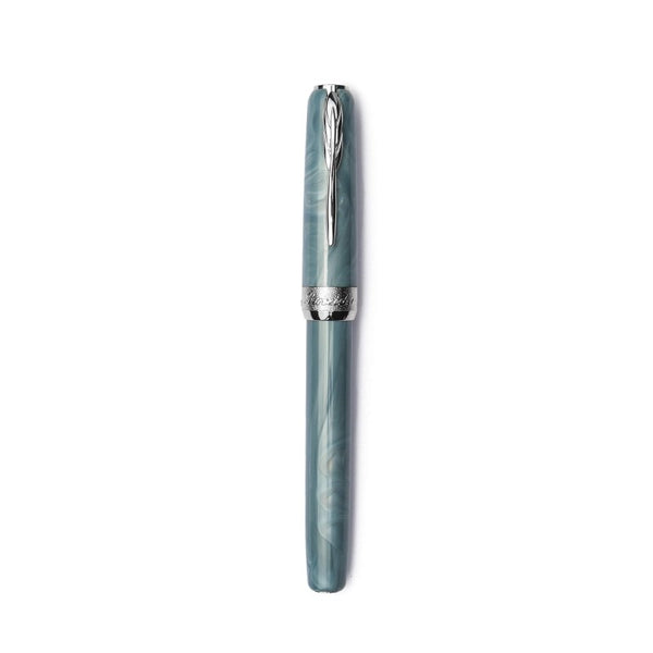 Pineider Pens | Full Metal Jacket Movie Roller Ball Pen | Republican Red Pen with Palladium (Silver) Trim  | 5.5" Length