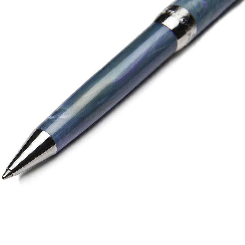 Pineider Pens | Full Metal Jacket Movie Ball Point Pen | Sugar Baby Blue Pen with Palladium (Silver) Trim  | 5.5" Length