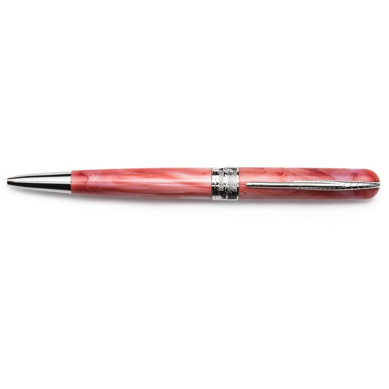 Pineider Pens | Avatar UR Ball Point Pen | Peach Angel Skin Pen with Palladium (Silver) Trim  | 5 7/8"