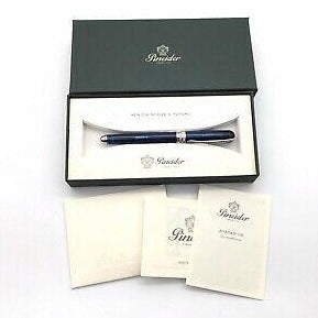 Pineider Pens | Avatar UR Fountain Pen |  Forest Green Body with Palladium (Silver) Trim and a Steel Nib | 5 7/8" Length Capped