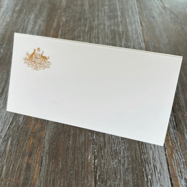 Australian Embassy | Diplomatic Fold Over Place Card | Hand Engraved Seal