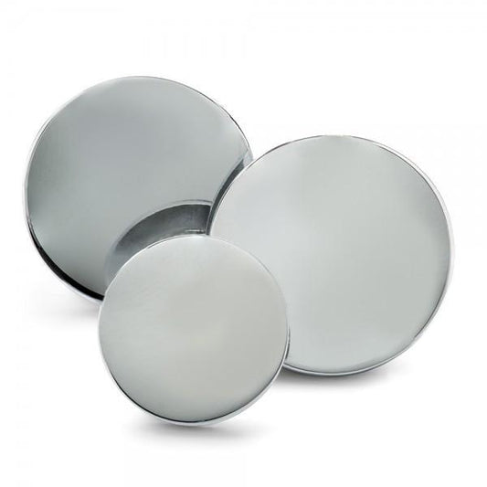 Plain Chrome Blazer Button Set by Benson & Clegg-Blazer Buttons-Sterling-and-Burke