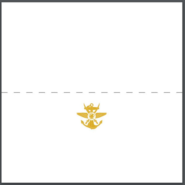 Bespoke Proof | Dinner Place Card with Gold Seal | Hand Engraved