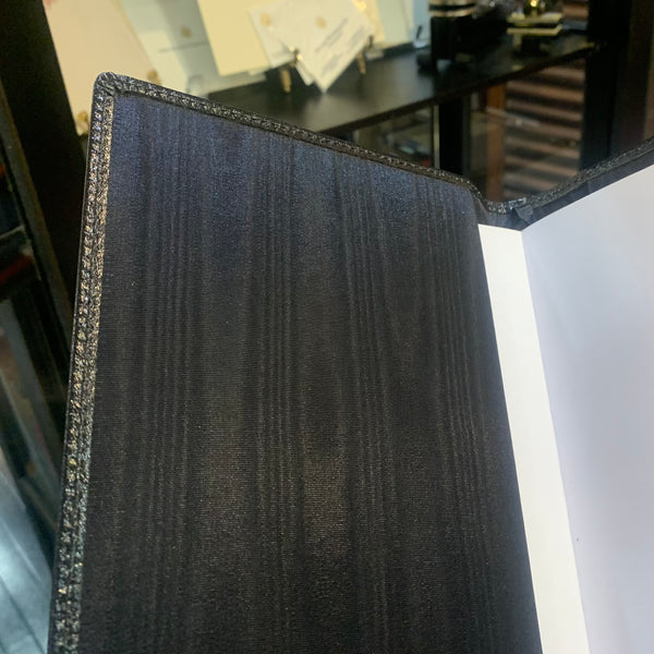Refillable Notebook | 8 by 6 inch | Crossgrain Leather | Silk Lining | Made in England
