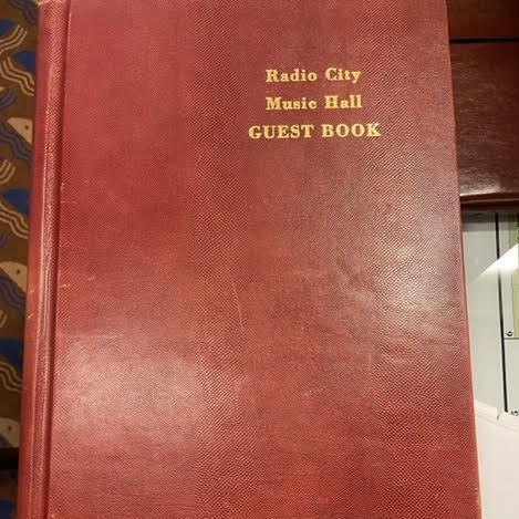 Custom Guest Book | Radio City Music Hall | Extra Large Format | Approx. 15 by 24 inches | 100 + Pages Archival Paper | Printed on Both Sides | Leather Bound