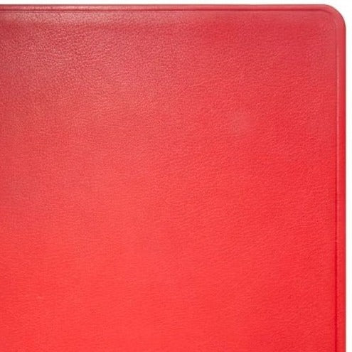 Journal Book | Hand Made in USA | 9.25 by 7 Inches | Soft Cover with Soft Goat Leather | Gilt Edges | Scarlet Red