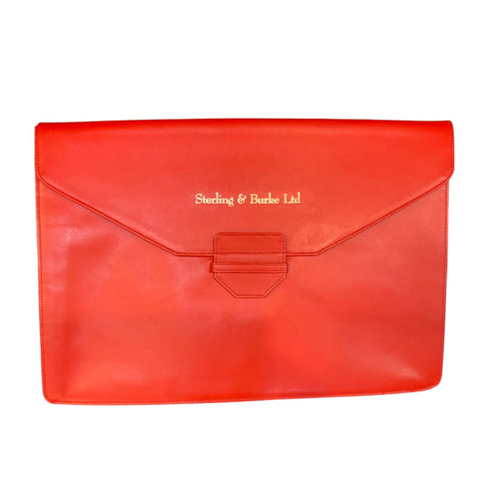 Legal Size | Envelope Style Portfolio | Document Envelope | Red Calf Leather | Charing Cross Leather